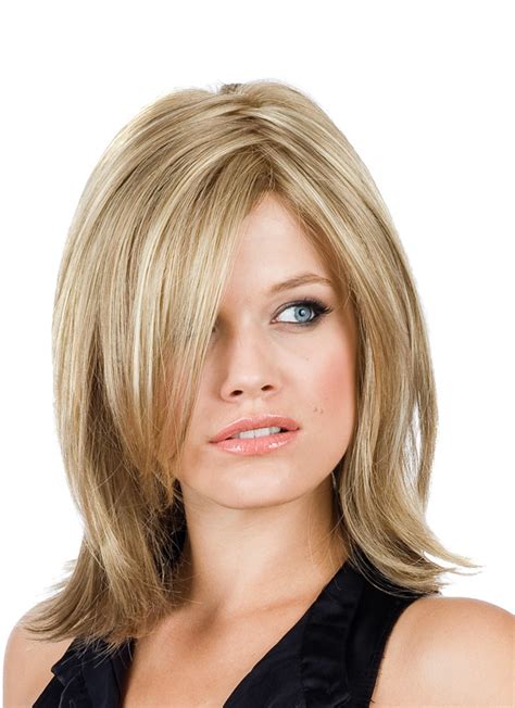 medium blonde wig